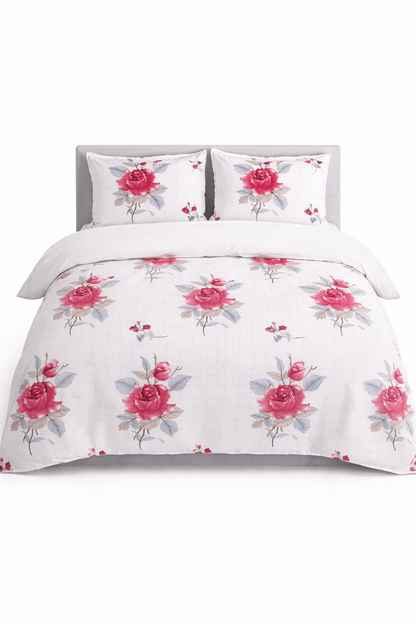 Luxury Floral Cotton Bedsheet Set – Ultra Soft Double Bed | Buy 1 Get 1 Free
