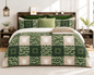 Premium Green Cotton Bedsheet Set | Heritage Mosaic Design | Bedzzy