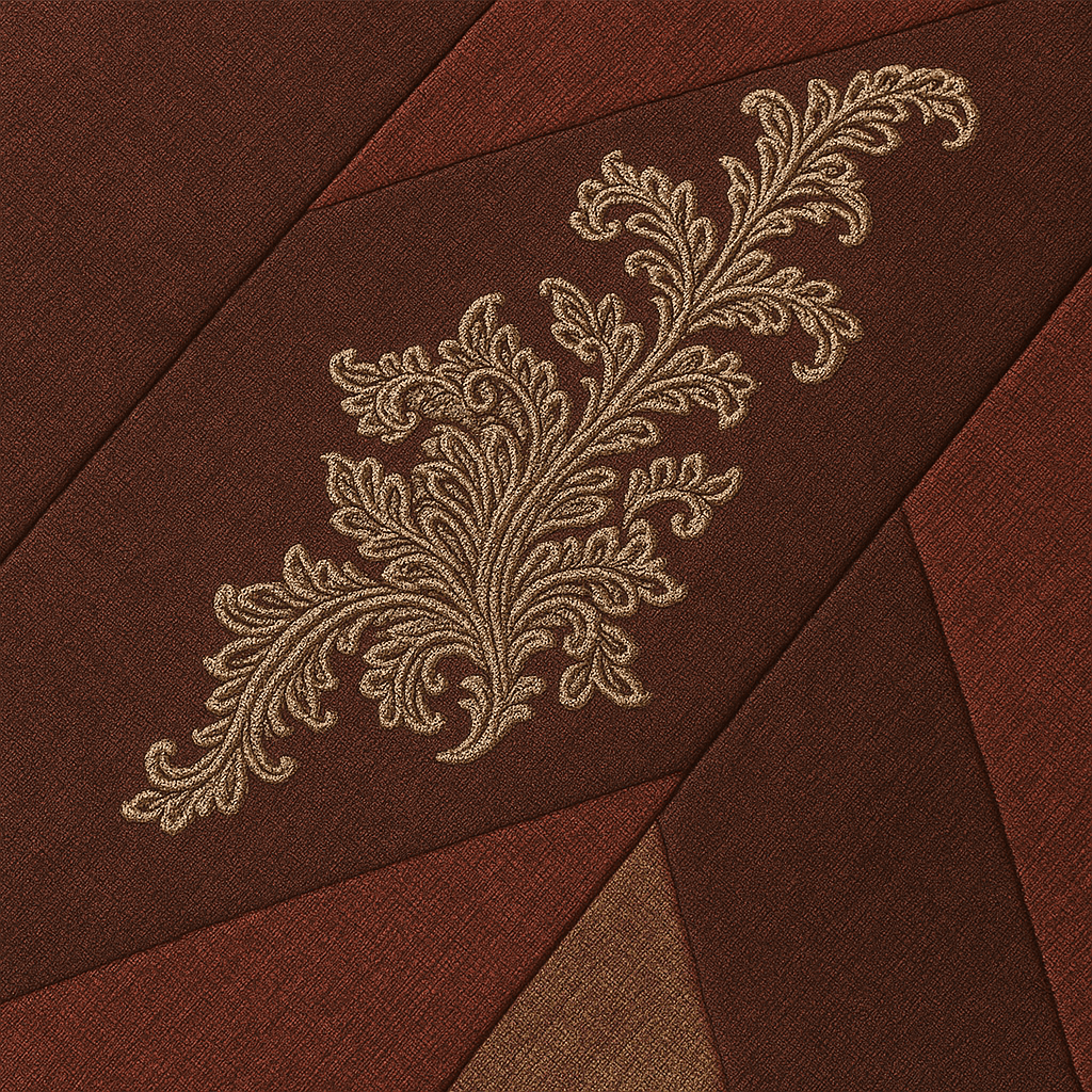 Premium 3D Maroon & Brown Geometric Bedsheet Set with pillow cover – Luxury Cotton Double Bed Set