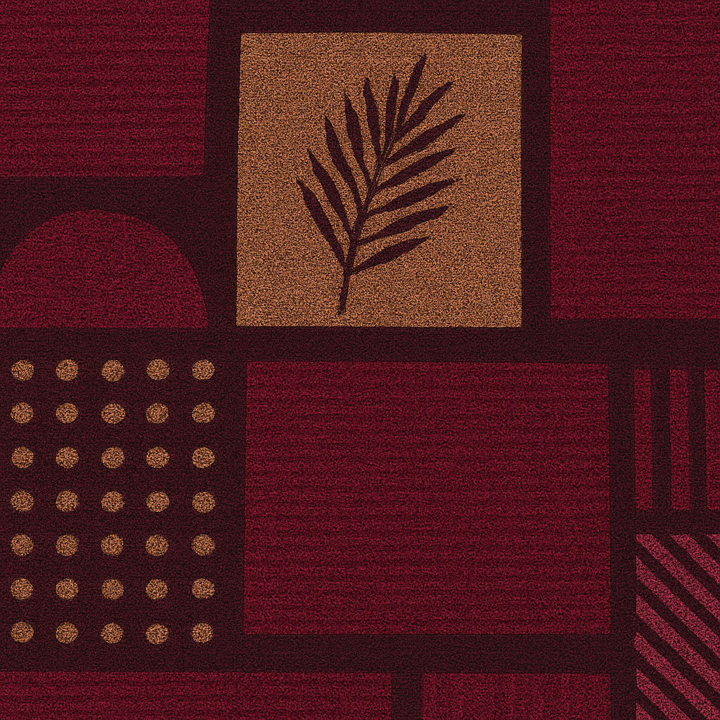 Premium Maroon & Mustard Geometric Print Cotton Bedsheet Set (90x100 Inch) with 2 Pillow Covers