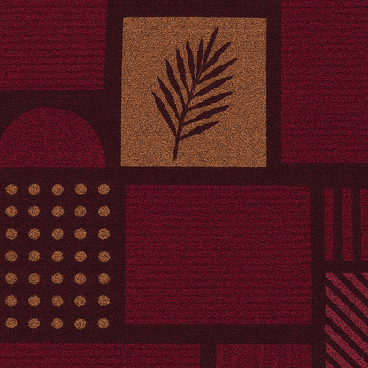 Premium Maroon & Mustard Geometric Print Cotton Bedsheet Set (90x100 Inch) with 2 Pillow Covers