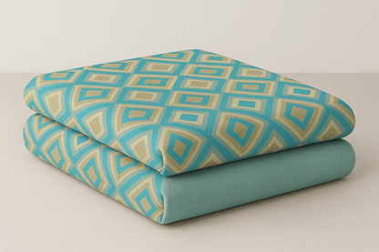Luxury Aqua Diamond Cotton Bedsheet Set with Pillow Covers – Soft, Breathable & Modern Design