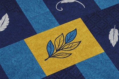 Premium Cotton Double Bedsheet with Pillow Covers – Blue & Yellow Feather Print | Soft, Breathable & Fade-Resistant Fabric