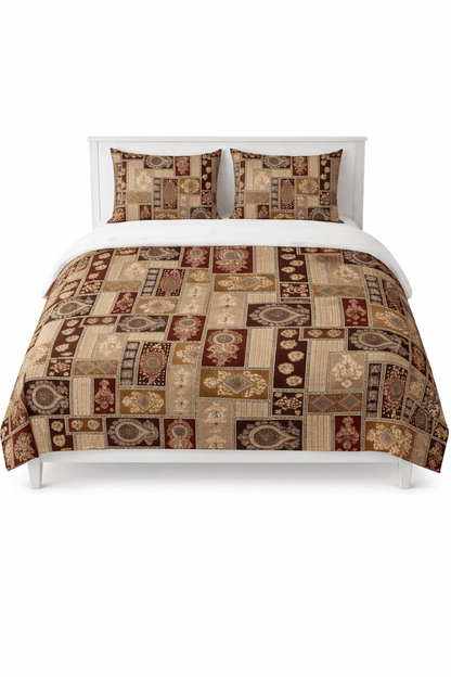 Royal Heritage Patchwork Bedsheet Set – Premium Cotton Feel with Pillow Covers