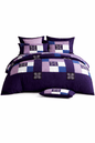 Bedzzy Royal Purple Patchwork Double Bedsheet Set with 2 Pillow Covers – Premium Soft & Elegant Finish