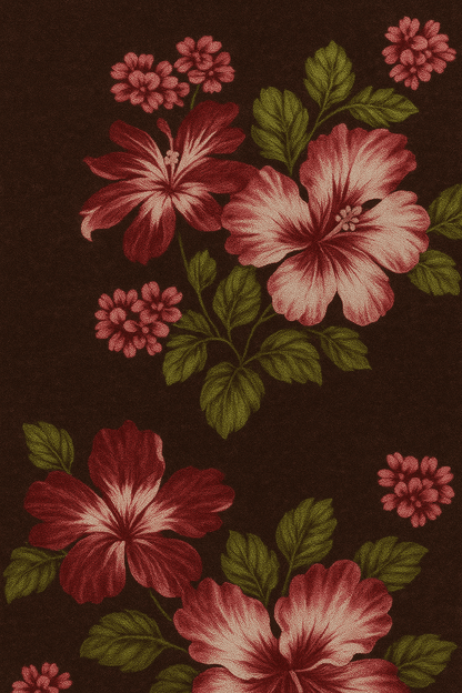 Bedzzy Premium Brown Floral Printed Double Bedsheet with 2 Pillow Covers | Soft Luxury Microfiber Bedding Set