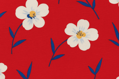 Bedzzy Premium Red Floral Printed Double Bedsheet with 2 Pillow Covers | Soft Microfiber Luxury Bedding Set